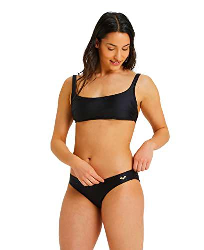 ARENA Women's Bikini Bralette Solid Dos Piezas, Mujer, Negro, 48