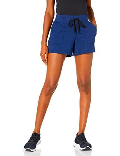Amazon Essentials Pantalón Corto Elástico, Técnico y de Tejido Cepillado (Disponible en Tallas Grandes) Mujer