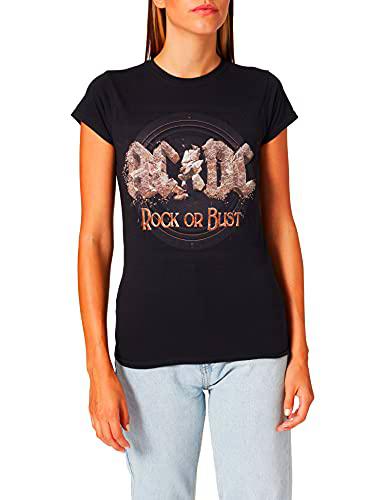 AC/DC Rock Or Bust Chaleco Top, Gris (Black Black)