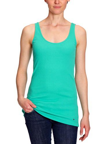 Tommy Hilfiger Loma Tank Top Camiseta de Tirantes, Verde (Bright Jade 320)