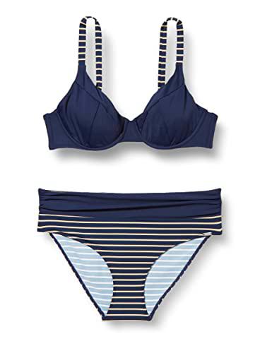 Schiesser Bügel Bikini Set Juego, Blau, 42 para Mujer