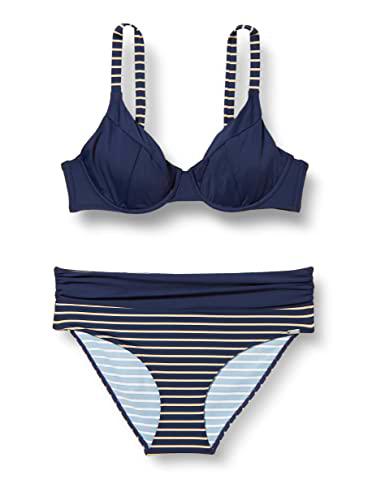 Schiesser Bügel Bikini Set Juego, Blau, 40 para Mujer
