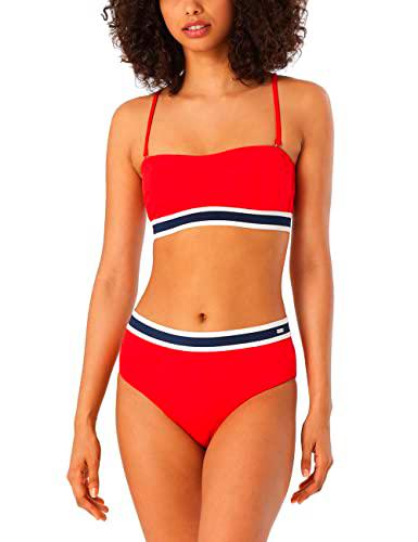 Schiesser Bandeau-Conjunto de Bikini Juego, Rojo, S para Mujer