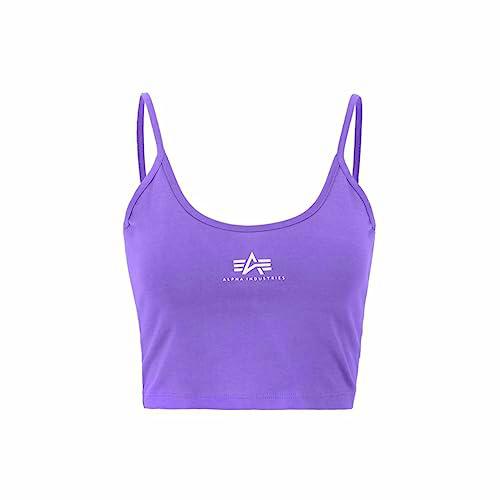 ALPHA INDUSTRIES Basic Crop-Top SL Wmn Camiseta, Electric Violet