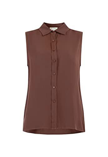 ALARY Top Blusa Superior, marrón Oscuro, M para Mujer