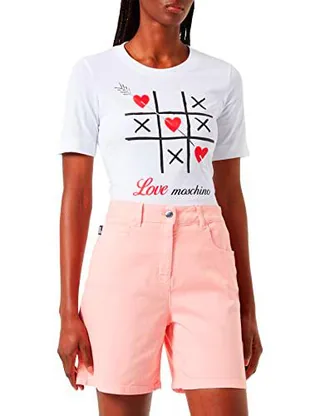 Love Moschino 5 Pockets Shorts with Logo Heart Tag