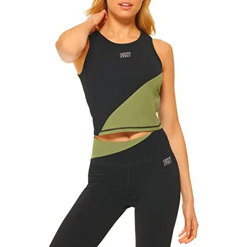 DKNY Sport Women's Top Camiseta, Verde Militar, XL para Mujer de DKNY