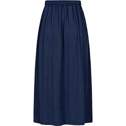 super.natural Falda Larga para Mujer, con Lana de Merino