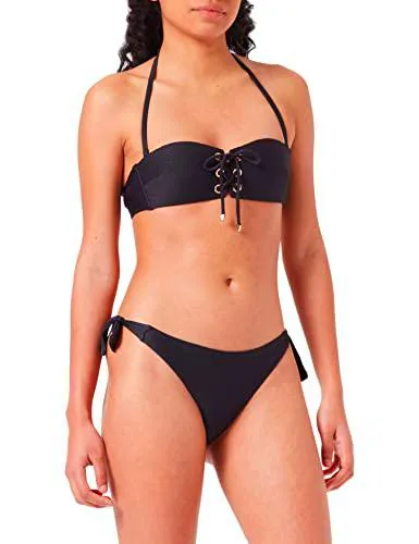 Emporio Armani Swimwear Padded Band & Brazilian W/Bows Bikini Ottoman Lycra Juego Biquini