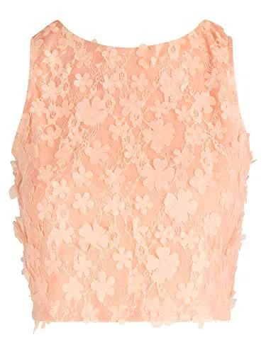 ApartFashion Top Parte Superior de Malla, Rosa, 44 para Mujer