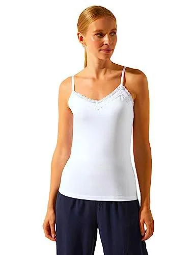 Street One A320122 Top de Encaje, Blanco, 42 para Mujer