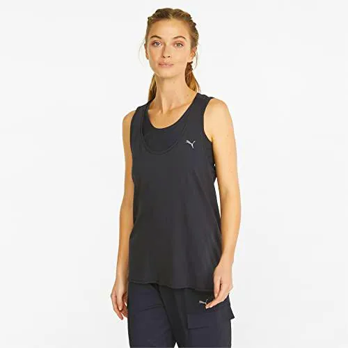 PUMA Studio Foundation Relaxed Tank Top, Mujer, Black, XXL