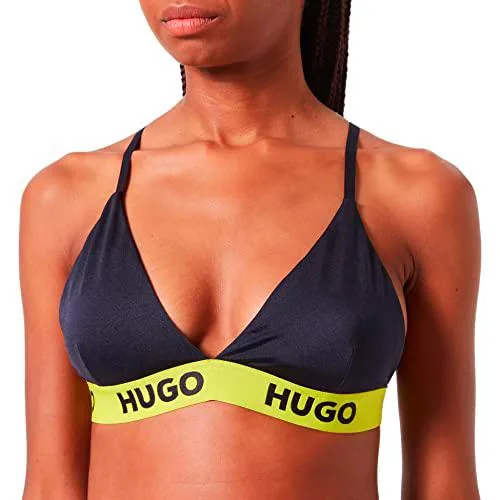HUGO Triangle Sporty Bikini Triangular, Negro1, M para Mujer