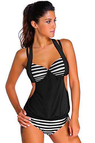 Angelsin Trfntg102244 Bikini, Multicolor, L para Mujer
