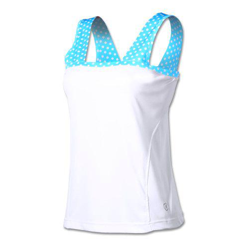 Limited Sports Top Tania Dots Women - Ropa, Color Blanco/Azul, Talla 34