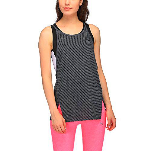 Top Puma Dancer Burnout para Mujer, Mujer, Color puma Black Heather-Stripe