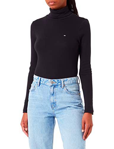 Tommy Hilfiger Top Roll-nk de canalé Modal Delgado Otras Camisetas de Punto