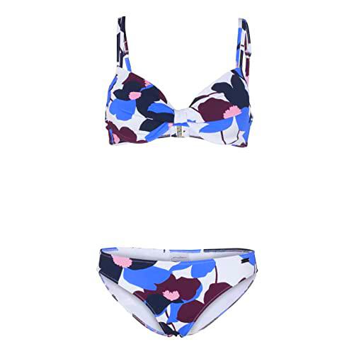 Fashy Conjunto de Bikini para Mujer, Color Blanco y Multicolor