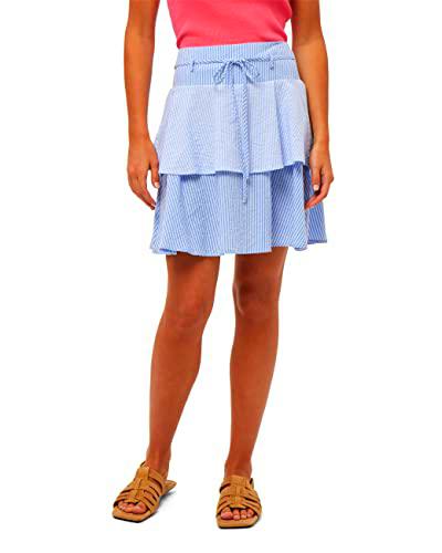 Minus Fia Skirt, Falda para Mujer, Multicolor (9421 Blue Stripe), 38