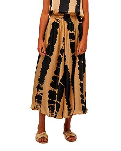 Peppercorn Diona Skirt 1, Falda Mujer, Multicolor (Black/Warm Sand), XL