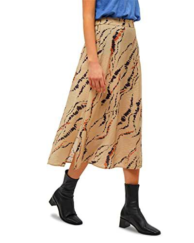 Minus Luvana Long Skirt, Falda larga, Para Mujer, Multicolor (9432 Wood smoke graphic print), 48