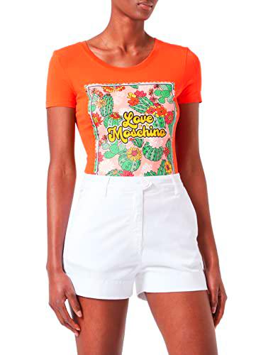 Love Moschino High Waist in Stretch Lyocell Gabardine Pantalones Cortos Informales