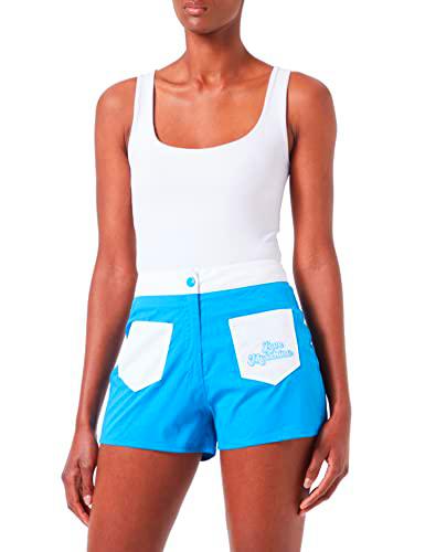 Love Moschino High Waist in Cotton-Nylon Twill with Contrasting Colour Details Pantalones Cortos Informales