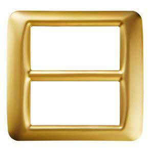 Gewiss GW22667 - Placa 8 módulos Oro Antiguo Top System