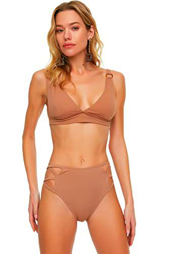 Trendyol Bikini de Cintura Alta detallado, Seis Recortes Parte Inferior