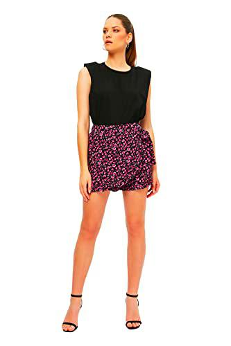 Trendyol Frill-Falda Pantalones Cortos Informales, Multicolor