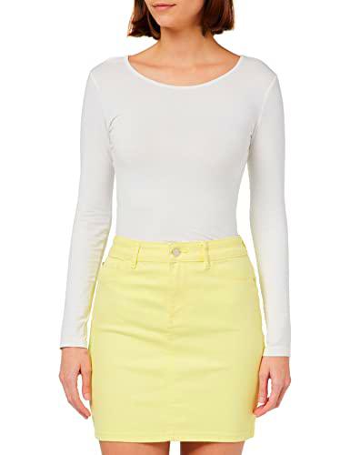 Vero Moda VMHOTSEVEN MR Short Skirt Color Falda, Lemon Meringue