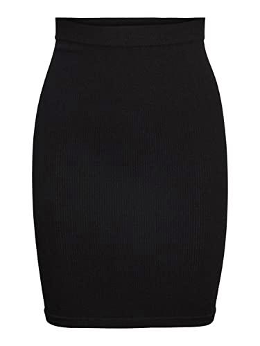 Vero Moda Falda Corta Vmeve Moldeadora, Negro, L-XL para Mujer