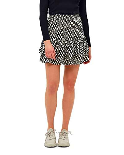 Desires Jasmin Skirt, Falda para Mujer, Multicolor (9000P BLACK PR), S