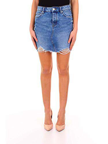 Only Onlsky Reg Dnm Skirt BB Pim992 Noos Falda, Mezclilla De Color Azul Claro