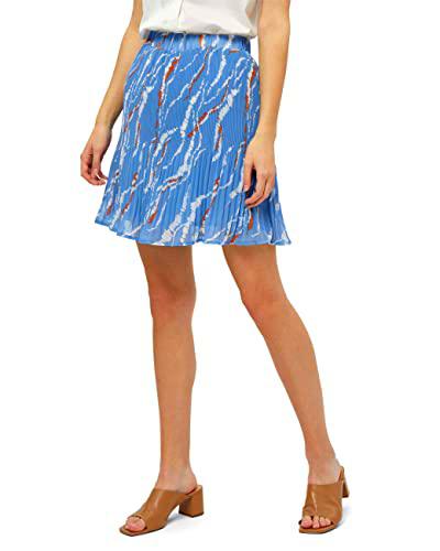 Minus Rikka MIA Short Skirt Falda Corta, Multicolor (Estampado Gráfico Azul Vaquero 9428)
