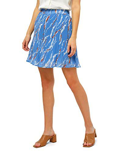 Minus Rikka MIA Short Skirt Falda Corta, Multicolor (Estampado Gráfico Azul Vaquero 9428)