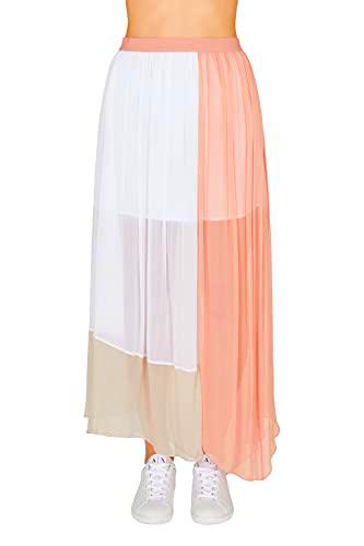 Armani Exchange Corte Asimétrico, Logo elástico, Bloque de Color Falda