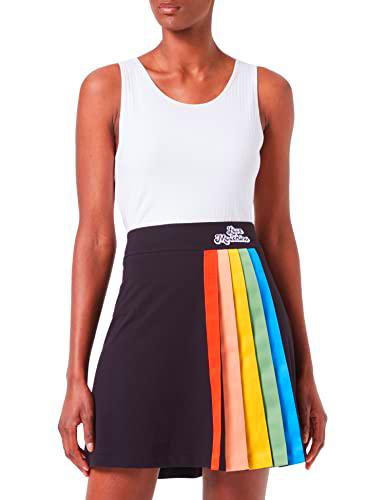 Love Moschino Logotipo de Rainbow Ribbbons and Bubble Falda