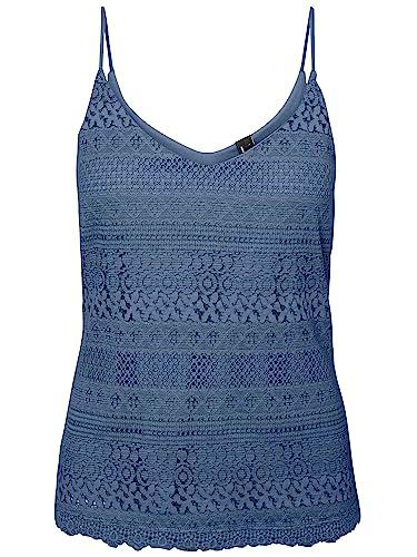 VERO MODA Vmhoney Lace Singlet Wvn Top, China Blue