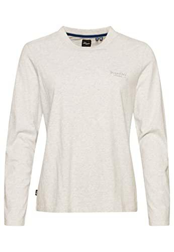 SUPERDRY Vintage Logo L/S Top W6011645A Mujer, Gris (Glacier Grey Marl), 40
