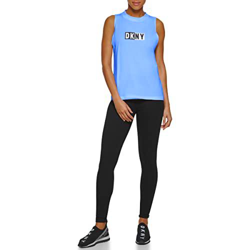 DKNY Camiseta Deportiva con Logotipo de Dos Tonos para Mujer Top