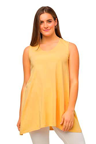 Ulla Popken Colorante Natural Longtop Top, Amarillo Trigo