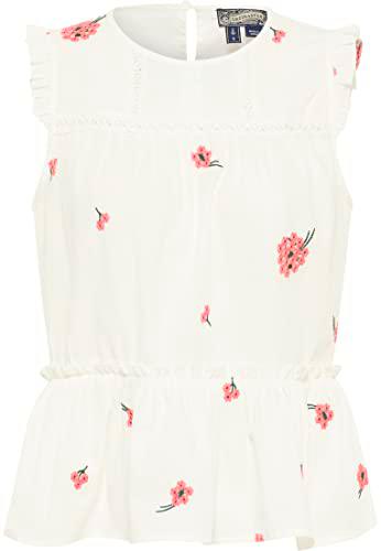 DreiMaster Vintage Top, Blanca Lana Coral, L para Mujer